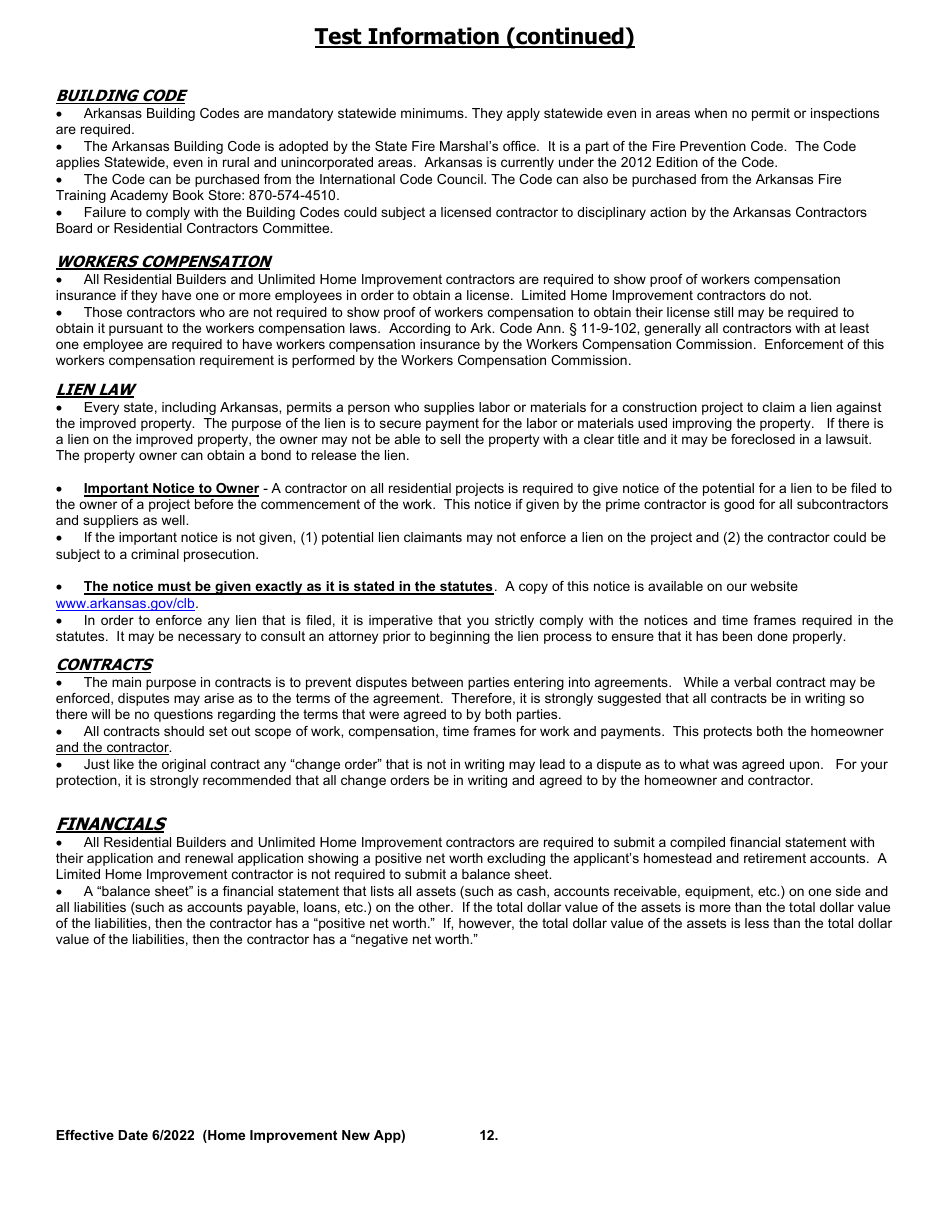 Home Improvement Specialty New Application - Arkansas, Page 12
