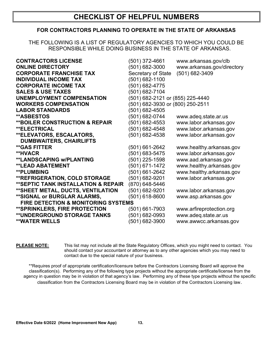Home Improvement Specialty New Application - Arkansas, Page 13