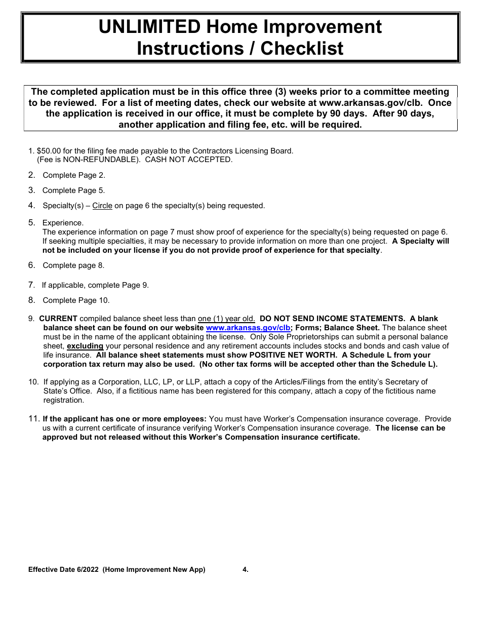 Home Improvement Specialty New Application - Arkansas, Page 4