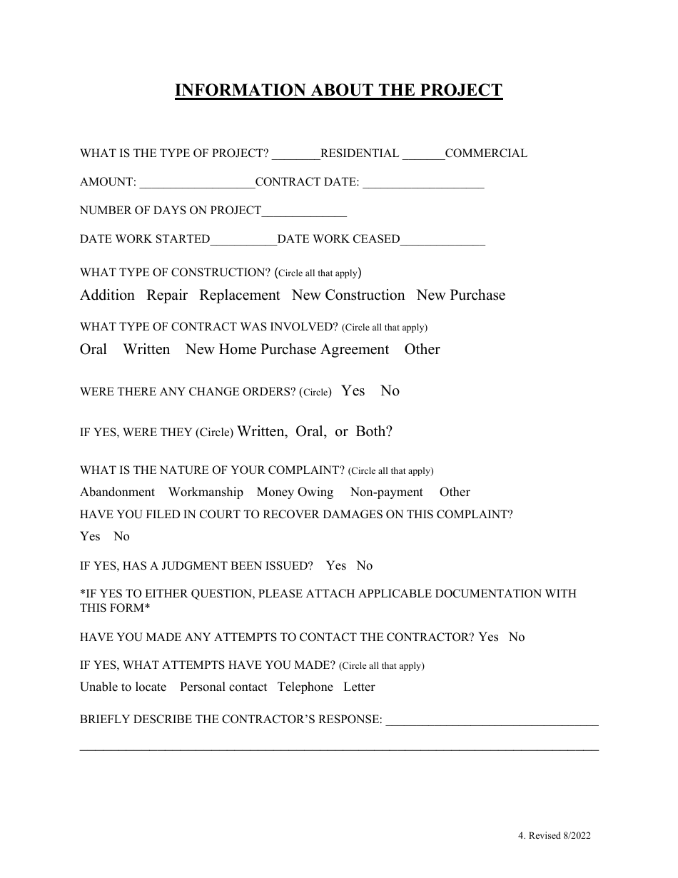 Complaint Form - Arkansas, Page 4