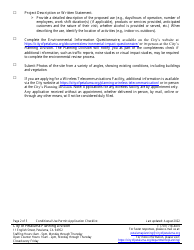 Conditional Use Permit Application Checklist &amp; Information Handout - City of Petaluma, California, Page 2