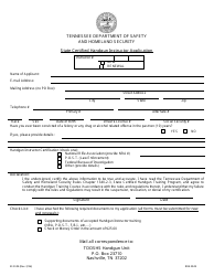 Document preview: Form SF-1104 State Certified Handgun Instructor Application - Tennessee