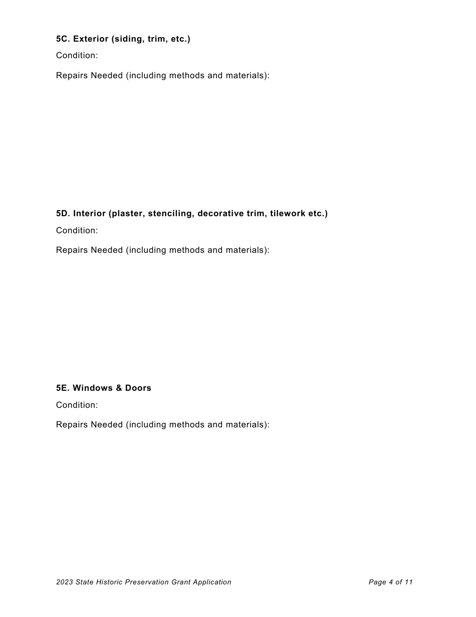 Vermont Historic Preservation Grants Application - Vermont, Page 4