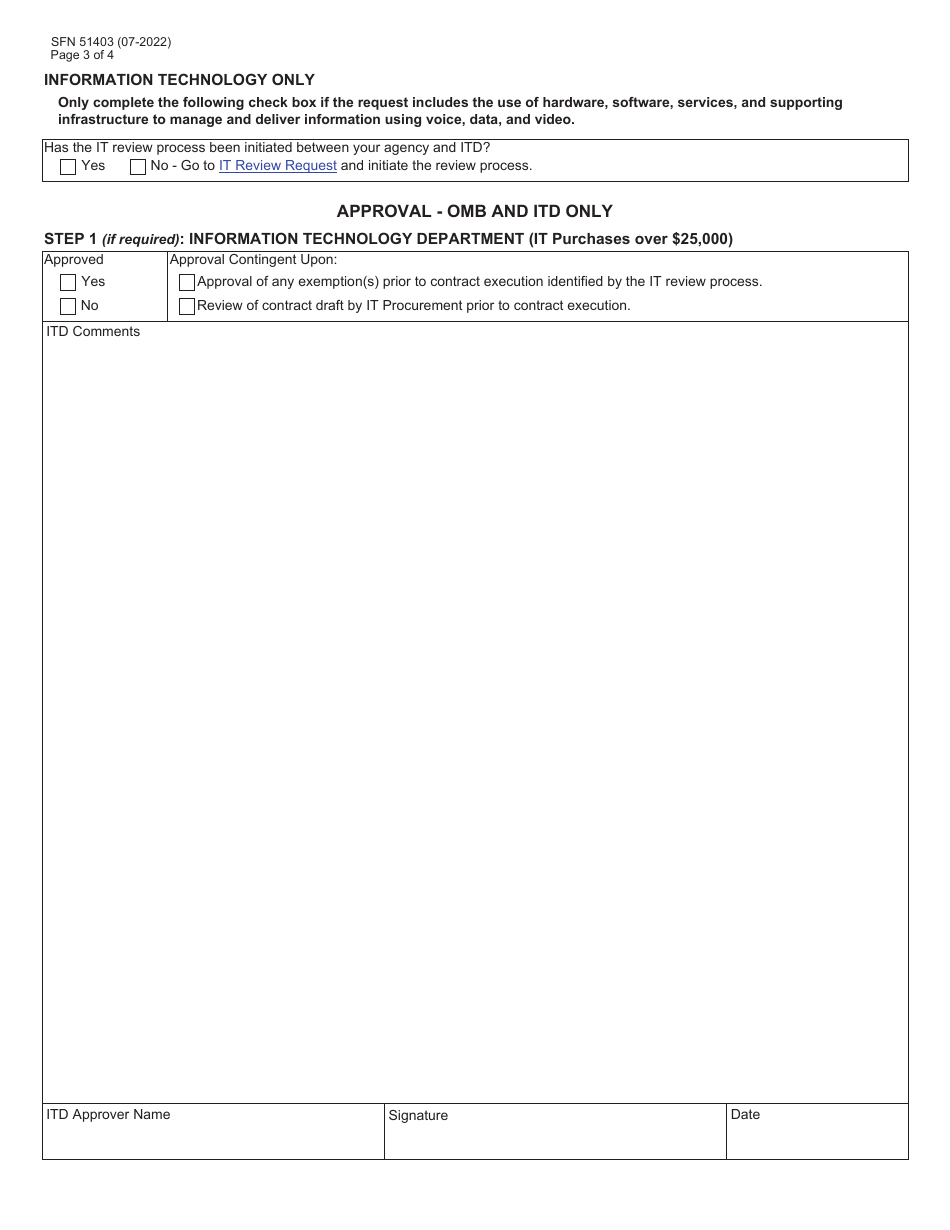 Form SFN51403 Alternate Procurement (Ap) Request - North Dakota, Page 3