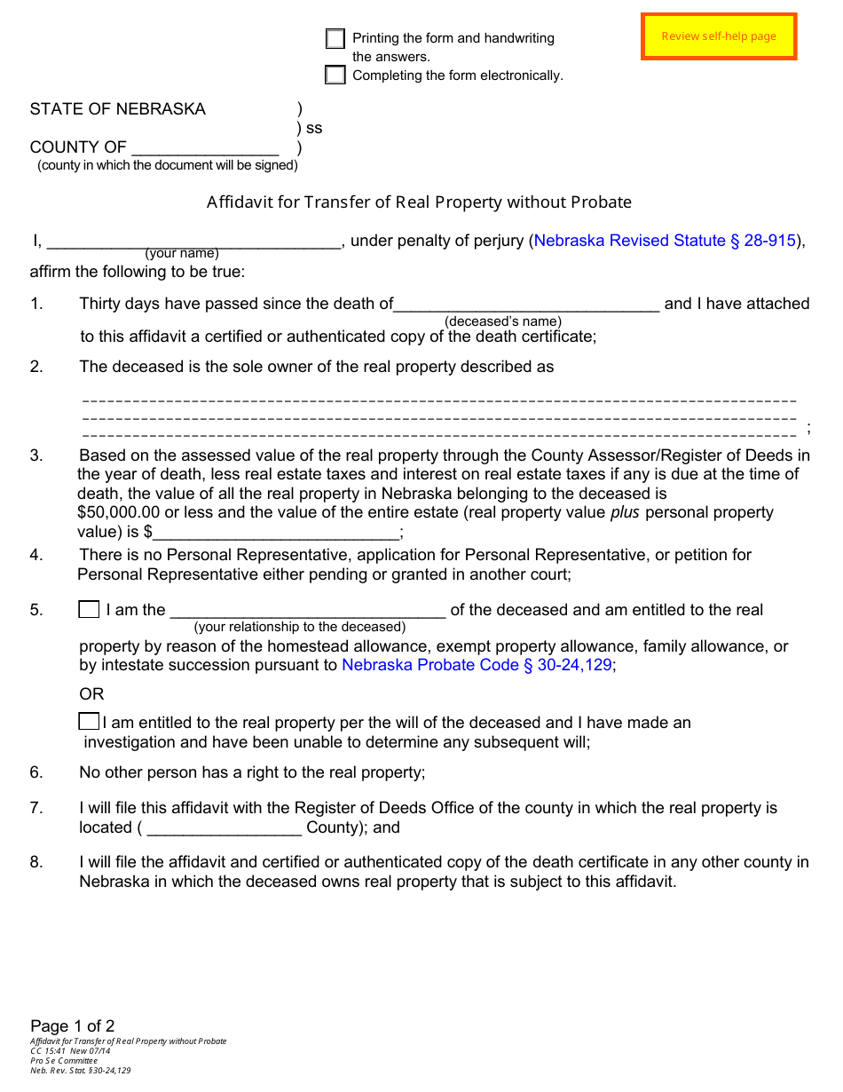 Form CC1541 Fill Out, Sign Online and Download Fillable PDF