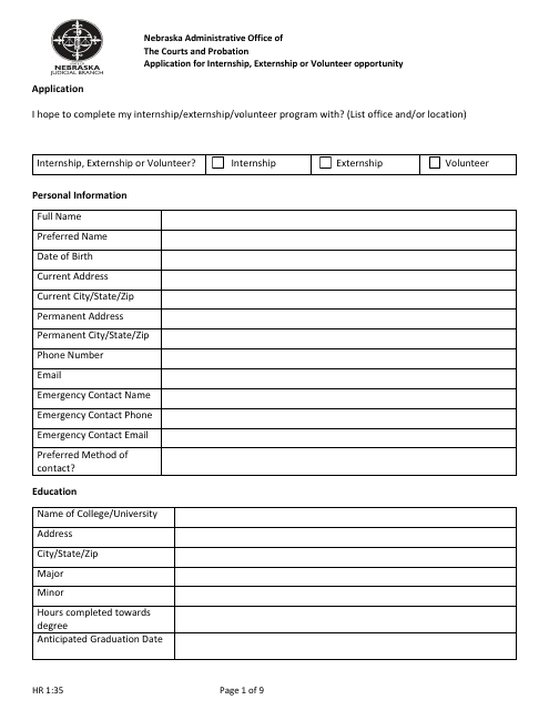 Form HR1:35  Printable Pdf