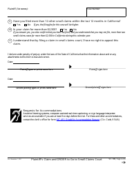 Form SC-100 Plaintiff&#039;s Claim and Order to Go to Small Claims Court - California, Page 4