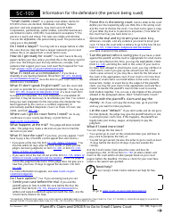Form SC-100 Plaintiff&#039;s Claim and Order to Go to Small Claims Court - California, Page 5