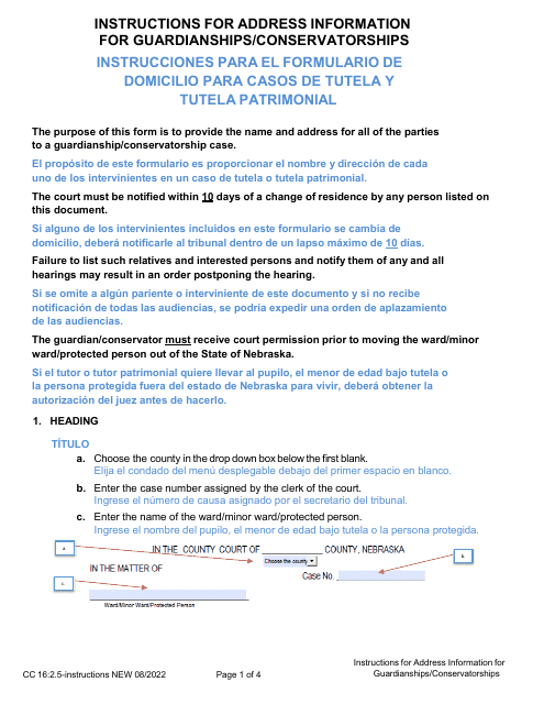 Form CC16:2.5  Printable Pdf