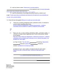 Form DC6:4.1 Complaint for Dissolution of Marriage (No Children) - Nebraska (English/Spanish), Page 3