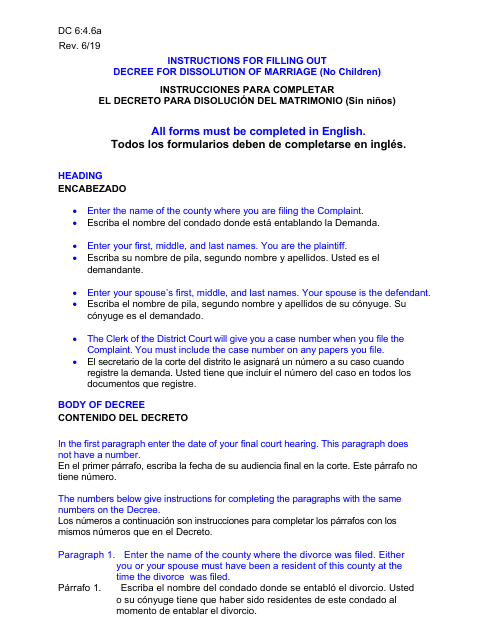 Form DC6:4.6  Printable Pdf