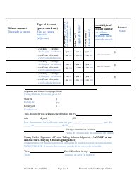 Form CC16:2.6 Financial Institution Receipt of Order - Nebraska (English/Spanish), Page 2