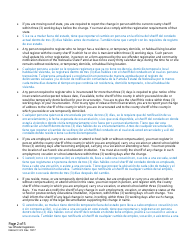Form CC6:9 Notification of Registration Responsibilities Under Nebraska Sex Offender Registration Act - Nebraska (English/Spanish), Page 2