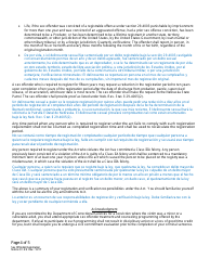 Form CC6:9 Notification of Registration Responsibilities Under Nebraska Sex Offender Registration Act - Nebraska (English/Spanish), Page 4