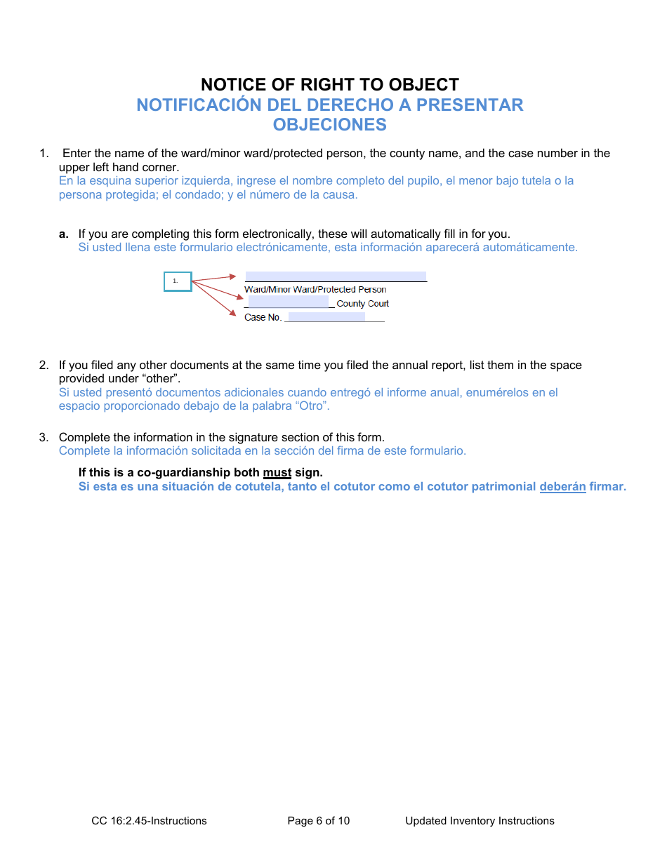 Instructions for Form CC16:2.45 Updated Inventory - Nebraska, Page 6