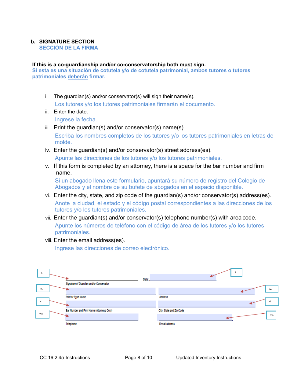Instructions for Form CC16:2.45 Updated Inventory - Nebraska, Page 8