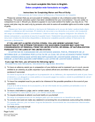 Form CC2:1 Waiver and Plea of Guilty - Nebraska (English/Spanish)