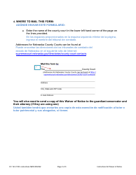 Instructions for Form CC16:2.10W Waiver of Notice - Nebraska (English/Spanish), Page 3