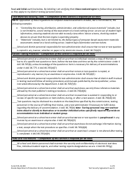 Form 05-23-009 Test Security Agreement Level 4 - Alaska, Page 3