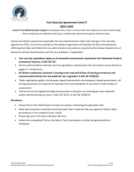 Form 05-23-010 Test Security Agreement Level 5 - Alaska