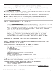 Form VR67 Birth Certificate Application - New York City (English/Arabic), Page 4