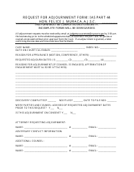 Document preview: Request for Adjournment Form - New York
