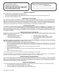 Form 032-03-824A-00-ENG Application for the Elderly Simplified Application Project (Esap) - Virginia