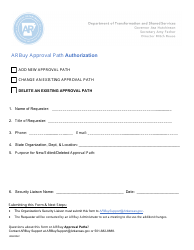 Document preview: Arbuy Approval Path Authorization - Arkansas