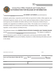 Document preview: AZPOST Form PH Authorization for Release of Information - Arizona