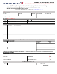 Document preview: Reviewer/Allocator Update Form - Bank of America - Arkansas