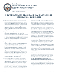 CPD Form 316 South Carolina Dealer and Handler License Application - South Carolina