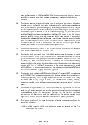 Child Care Center Vendor Agreement - Child Care Subsidy Program - Virginia, Page 4