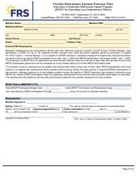 Document preview: Extension of Deferred Retirement Option Program (Drop) for Specified Law Enforcement Officers - Florida