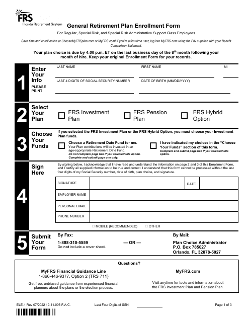 Form ELE-1  Printable Pdf