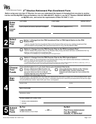 Form ELE-2 Second Election Retirement Plan Enrollment Form - Florida