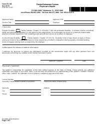 Form FR-13B Physician&#039;s Report - Florida