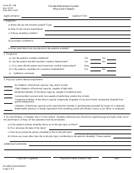 Form FR-13B Physician&#039;s Report - Florida, Page 2
