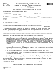 Document preview: Form FRS-M81 Request for Refund of Employee Contributions - Florida