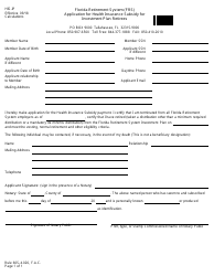 Form HIS-IP Application for Health Insurance Subsidy for Investment Plan Retirees - Florida, Page 2