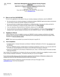 Document preview: Form OAP-REFUND Application for Refund of Voluntary Employee Contributions Only - State Senior Management Service Optional Annuity Program (Smsoap) - Florida