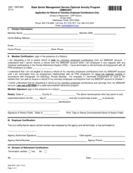Form OAP-REFUND Application for Refund of Voluntary Employee Contributions Only - State Senior Management Service Optional Annuity Program (Smsoap) - Florida, Page 2