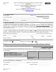 Form OAP-RETIRE State Senior Management Service Optional Annuity Program (Smsoap) Application for Retirement and Initial Distribution Statement - Florida, Page 3