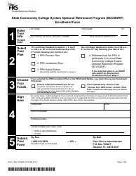 Form OCC-1 State Community College System Optional Retirement Program (Sccsorp) Enrollment Form - Florida