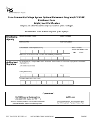 Form OCC-1 State Community College System Optional Retirement Program (Sccsorp) Enrollment Form - Florida, Page 3