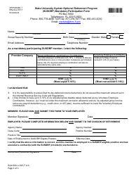Document preview: Form ORP-MAND-1 State University System Optional Retirement Program (Susorp) Mandatory Participation Form - Florida
