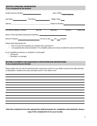 Medical Assessment Form for Students With Disabilities - Prince Edward Island, Canada, Page 3