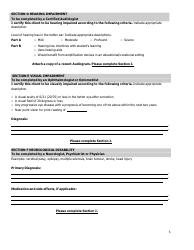 Medical Assessment Form for Students With Disabilities - Prince Edward Island, Canada, Page 5