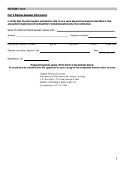 Medical Assessment Form for Students With Disabilities - Prince Edward Island, Canada, Page 8