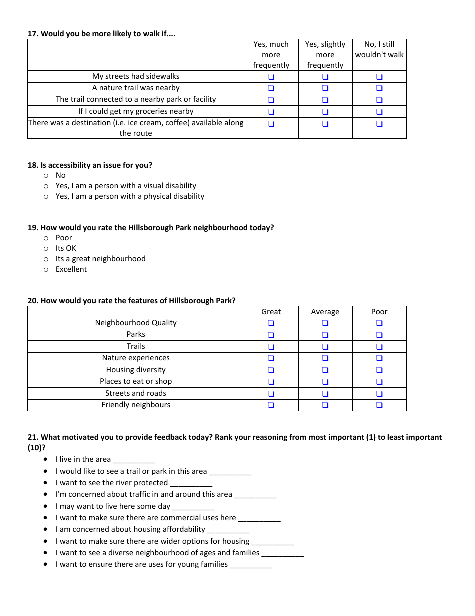 Hillsborough Park Concept Plan - Feedback Form - Prince Edward Island, Canada, Page 4