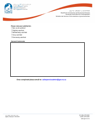 Safety Services Feed Back Form - Nunavut, Canada, Page 2